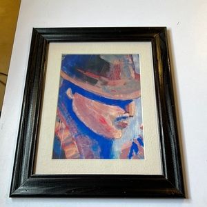 Another great print one of a kind abstract that is matted & framed. Black frame.